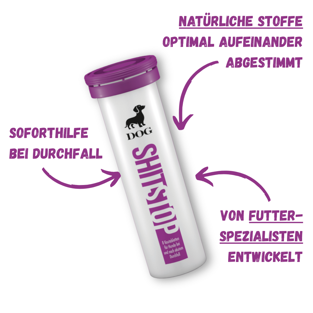 Dog Shitstop bei Durchfall (8 Tabletten)