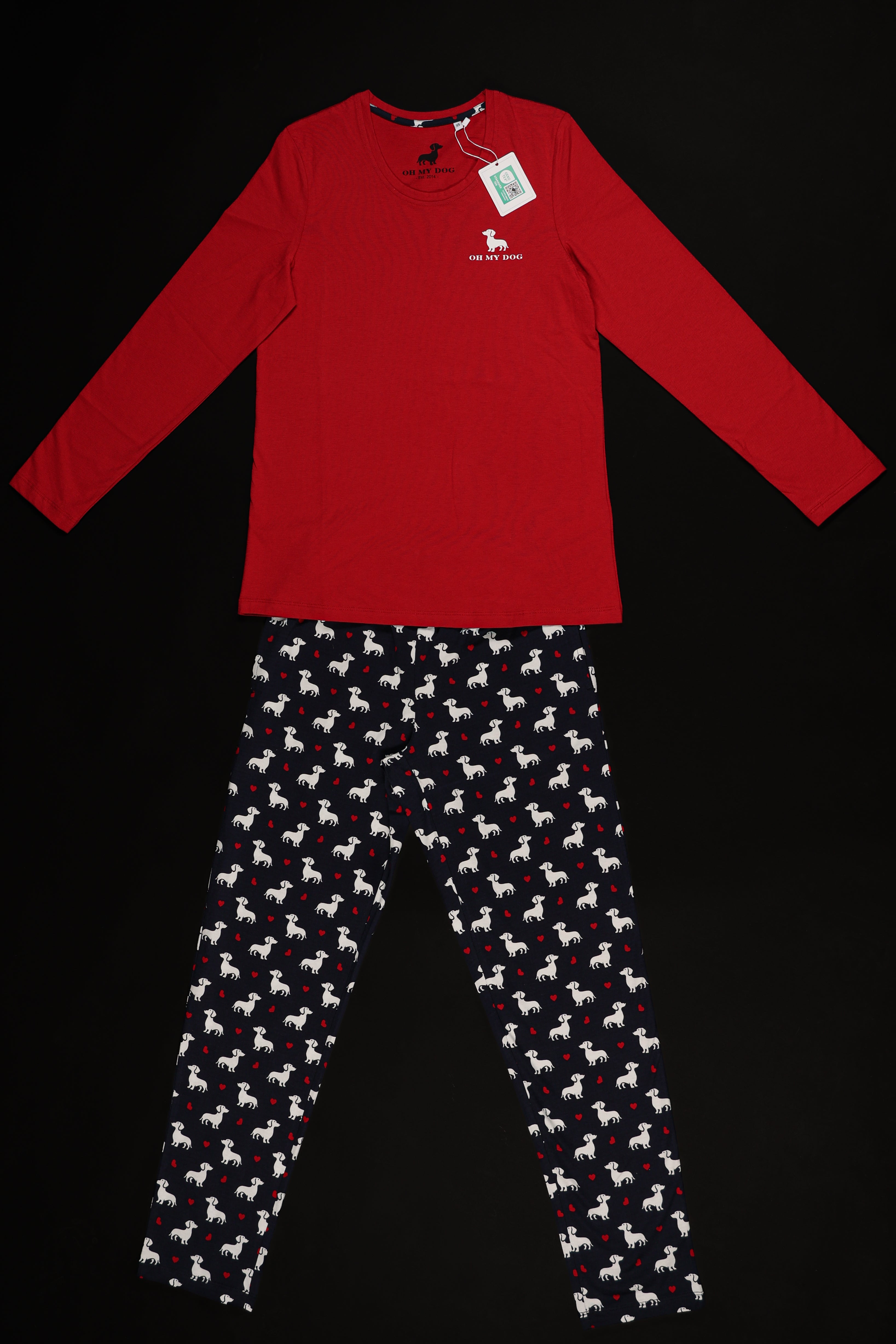 Pyjama mit Dackelmotiven