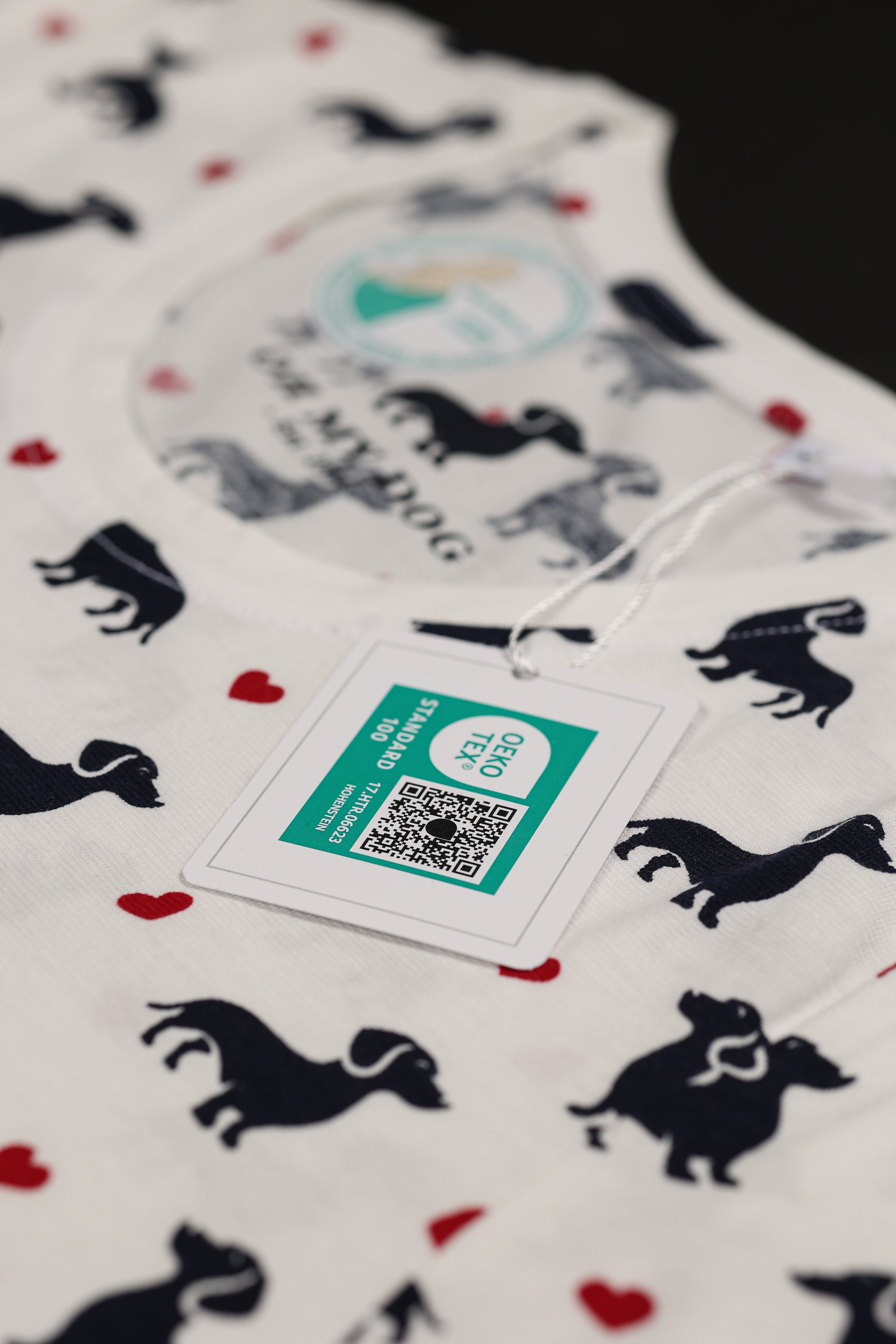 Sleep Shirt mit Dackelmotiven Langarm